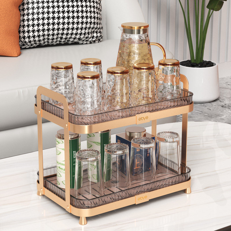 杯子收纳置物架水杯架客厅玻x璃茶杯双层沥水托盘家用桌面厨房架,家庭/个人清洁工具,杯架,淘宝优惠券,粉丝福利购,淘宝优惠卷