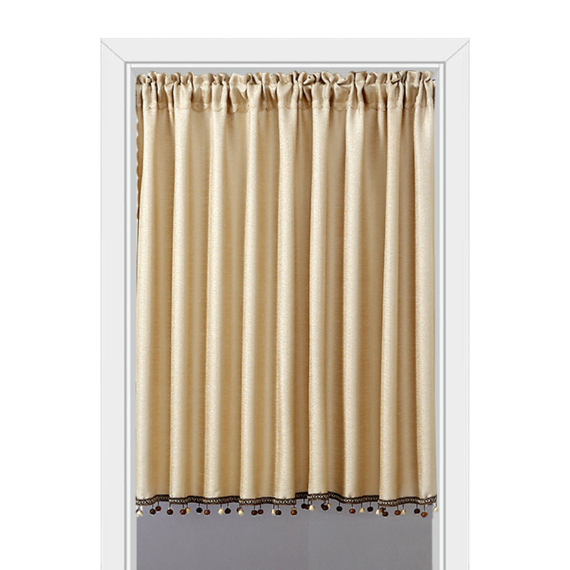 清新纯色门帘布艺j蕾丝拼接短帘四季卧室玄关阳台隔断半帘装饰送