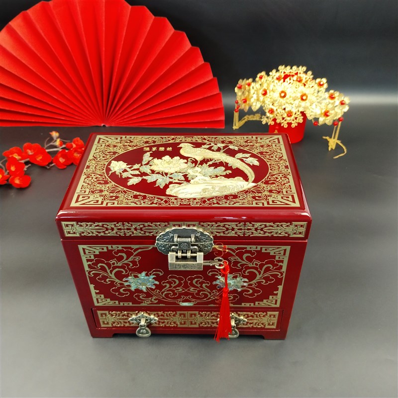 非物质文化遗产平遥推光U漆器首饰盒