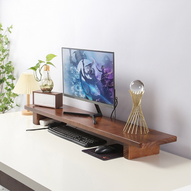 电脑增高架办公室桌o面隔板托架台式电脑支架收纳屏幕底座置物架