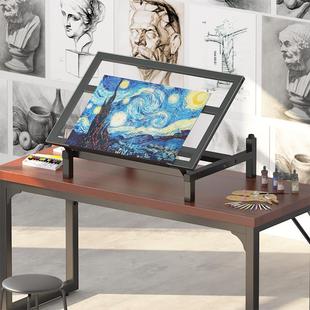 升美术绘图桌玻璃可降书画绘172画画图案制书图设计师桌工画作台