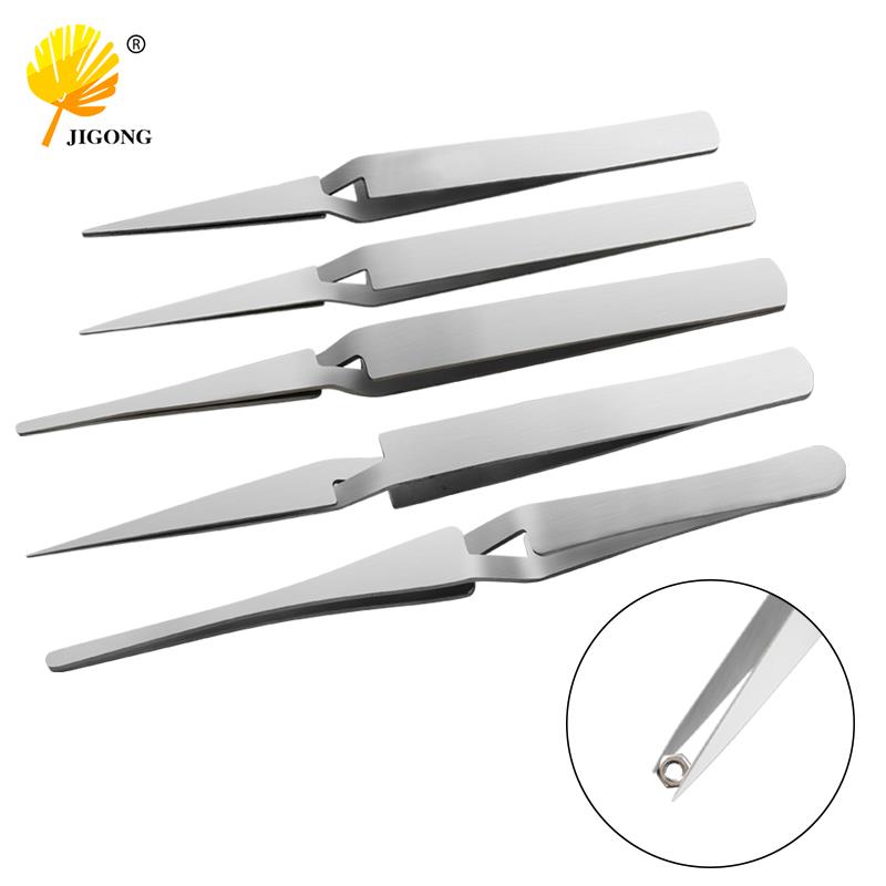 夹持工具 逆向反差镊子不锈钢材质 可夹取精密零件加厚不易变形