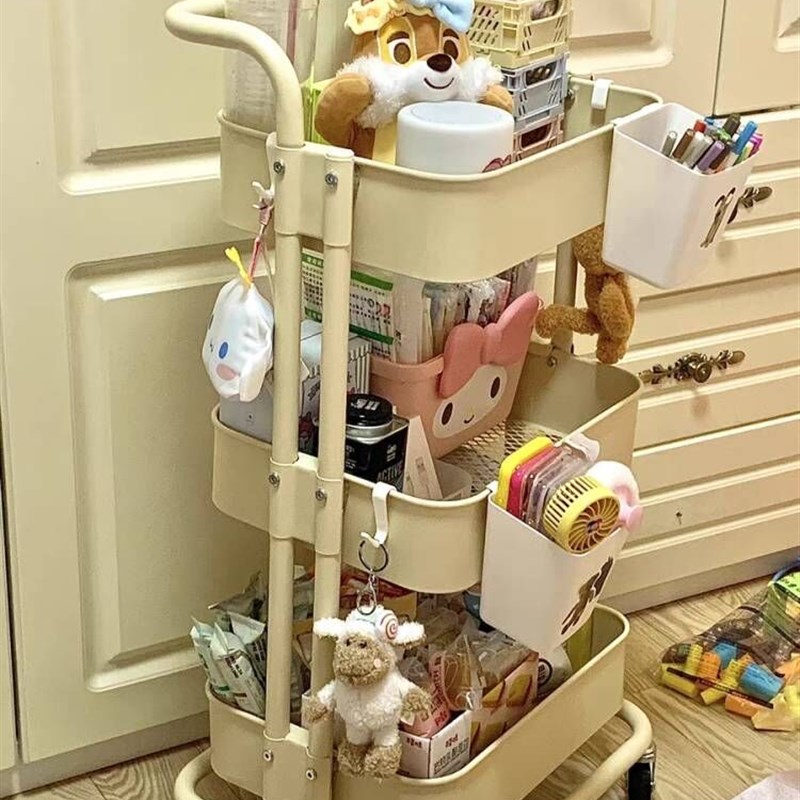 客厅置物架卧室牀头层架婴儿用y品储物收纳层架绘本书架幼儿园水