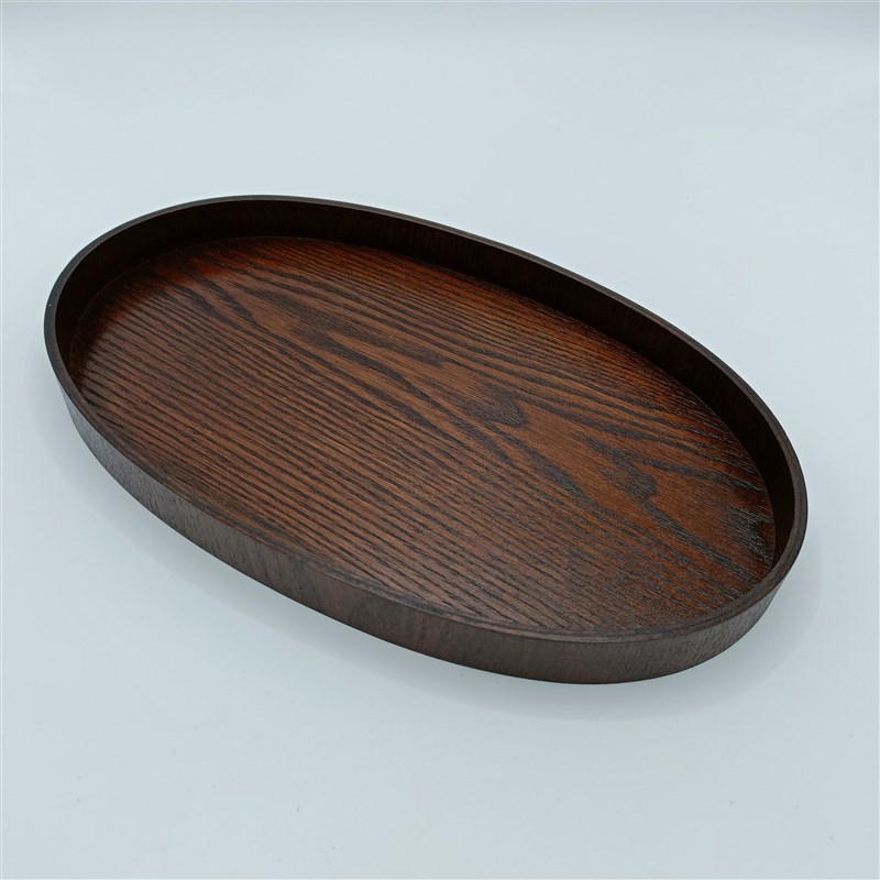 日式水曲柳椭圆形木质托盘家用复古D蛋糕餐盘咖啡厅点心茶水杯盘