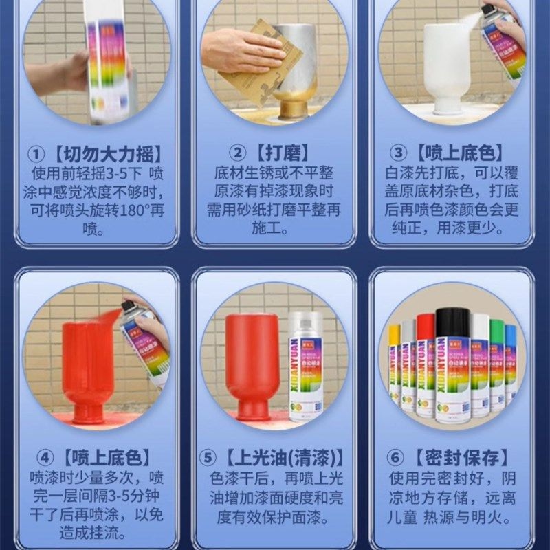 德国自喷漆金属防锈漆墙面家具自动手摇木K器漆汽车专用黑色油漆