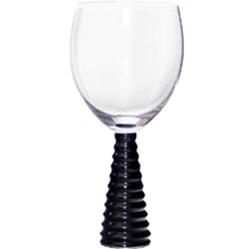 欧美风样板房间装l饰红酒杯香槟杯餐桌摆台高脚杯黑色螺纹葡萄酒