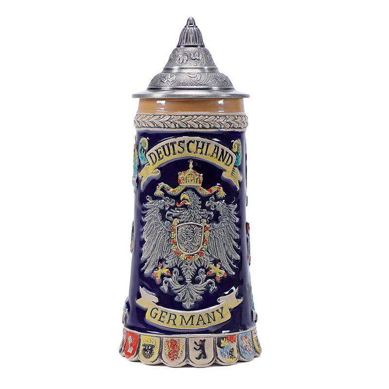 手绘陶瓷德国工艺啤酒杯手工x杯全手工制作酒杯水杯创意欧式1个