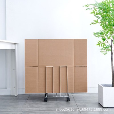 家用纸箱收纳架废旧纸板箱空快递盒打包J箱分类整理架子置物架推