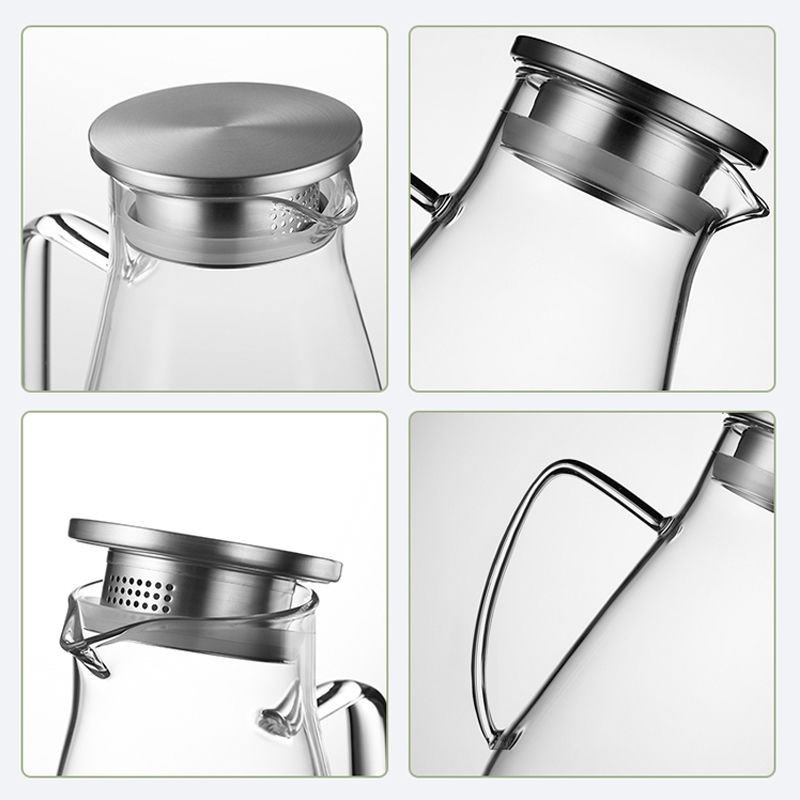 冷水壶玻璃耐热高温凉r水壶家用凉白开水杯扎壶大容量茶壶套装