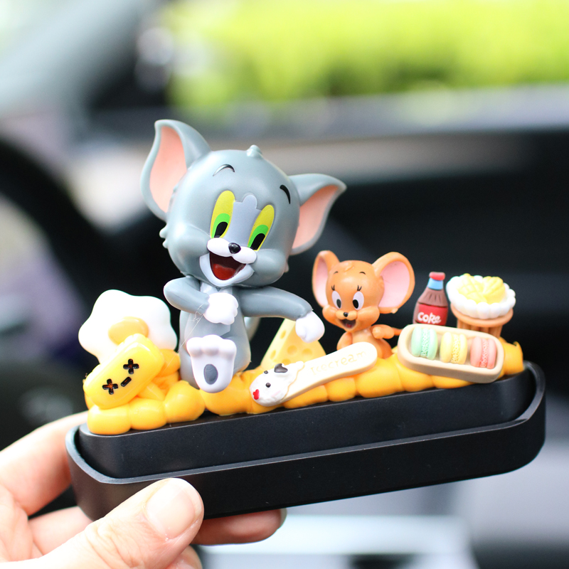 缇娜家车载e摆件汽车挪车停车电话号码牌可爱卡通奶油胶车内饰品