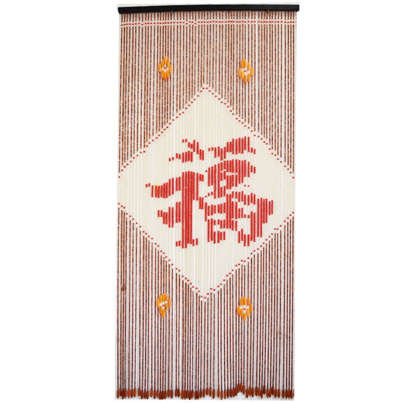 家用风水珠c帘实木木珠门帘成品卧室房间隔断门帘中式门帘复古珠