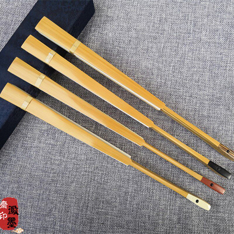 5把包邮手工8/9/9.5寸水磨司玉竹宣H纸折扇苏工扇子空白洒金扇面