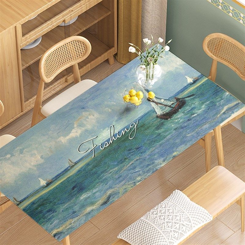 梵高油画美式 皮革桌垫轻奢桌布防D水防油免洗餐桌垫ins风桌面垫,居家布艺,桌布,淘宝优惠券,粉丝福利购,淘宝优惠卷