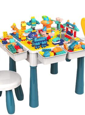 兼智容乐高大大号积木桌颗粒拼装益399儿童具宝宝多功能学玩习游