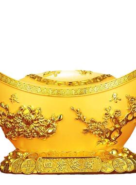 新款上市金元聚宝盆摆存K582钱宝罐件客办厅公室店铺招财开业礼品