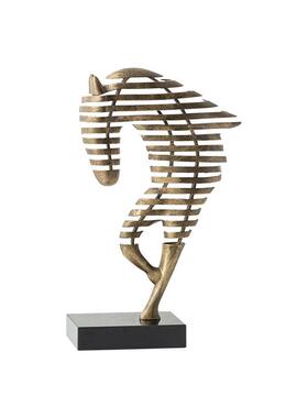 艺贝子房级感高复做旧抽象镂空马头装饰品新中式玄关书桌面RZB-28