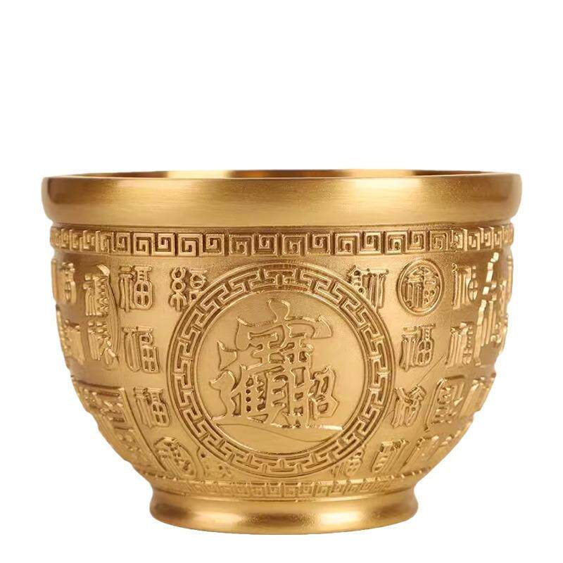 工厂直发清仓百福缸百福聚宝盆钱币缸算盘笔筒烟缸酒壶黄铜装饰品