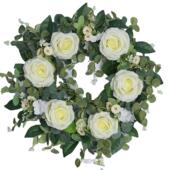 销仿真千层玫花环节日饰门欧楣家居挂装 式 饰21022货 春夏季 直新款