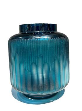 现代室高级感蓝色号花瓶桌办大公创意摆件样K/113板间高级装饰插