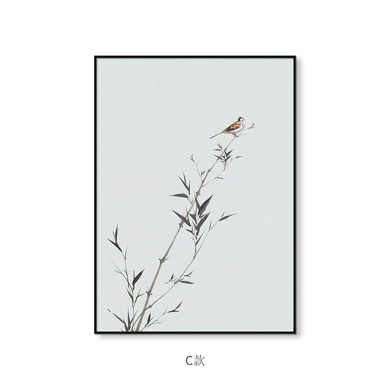 纯手绘油YZ202209画新中式竹子户书挂画室禅意花鸟玄关入茶装饰画,家居饰品,现代装饰画,淘宝优惠券,粉丝福利购,淘宝优惠卷