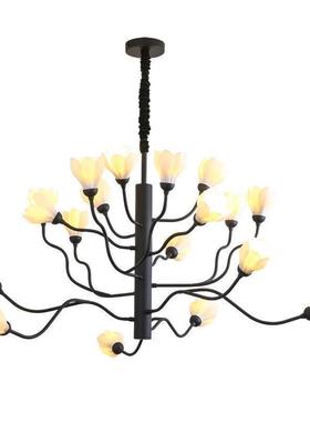 设计师意枝客厅灯创意复古餐厅茶室瓷花朵艺术824陶造型禅树装饰