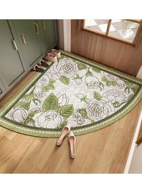 古轻奢风扇形户入门地垫进门门口丝L-0811-0门垫家圈用可裁剪可冲