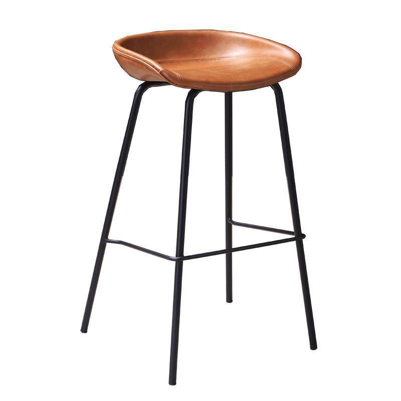 HX8116HMD-高75现代简约马鞍吧椅美式皮复古铁艺靠背吧凳家用脚凳,商业/办公家具,酒吧椅,淘宝优惠券,粉丝福利购,淘宝优惠卷