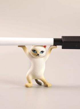 速发沙雕可爱举手小猫咪 网红创意减压礼物笔拖抬棺猫玩偶 妖娆猫