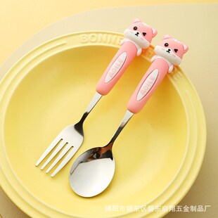 速发#勺子不颜值04高锈钢童儿勺子宝宝辅食勺汤勺甜品勺小勺子