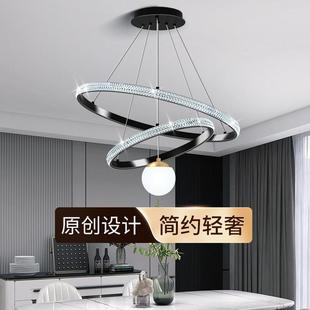 圆形餐桌饭厅餐厅灯饰灯具 现代简约餐吊灯家用客厅灯大气创意个性