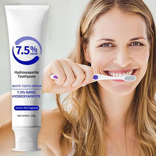 跨境爆款 7.5% hydroxyapatite toothpaste freshens breath