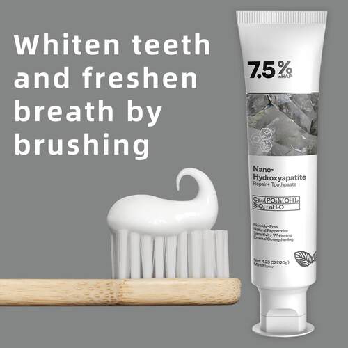 Nano hydroxyapatite toothpaste protects dental enamel跨境