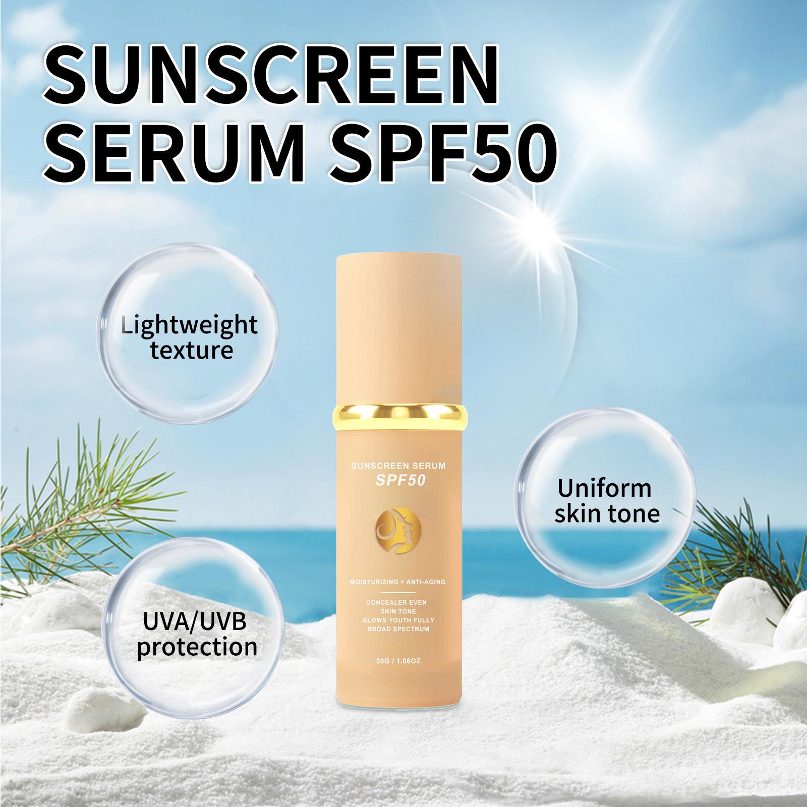跨境爆款4-in-1 sunscreen foundation4合一防嗮粉底液