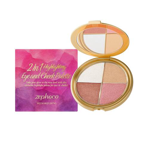 Eye & Cheek Palette Eyeshadow and Highlighter Makeup眼颊彩妆