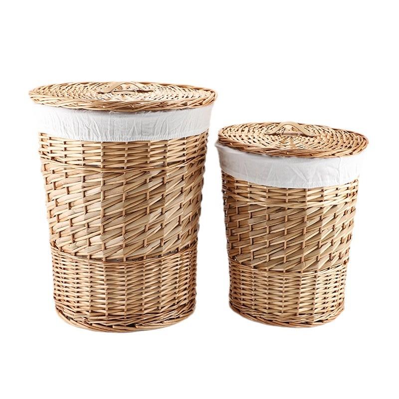 然家居柳编收纳筐桌面化妆收品纳TME盒家居玄关钥匙宜纳首饰脏衣