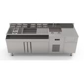 酒吧调酒台清吧工作台水吧操作台商用不锈钢冷藏酒柜设备调酒台