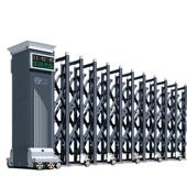 工厂直销电动伸缩门学校小区全自动无轨铝合金伸缩门伸缩式