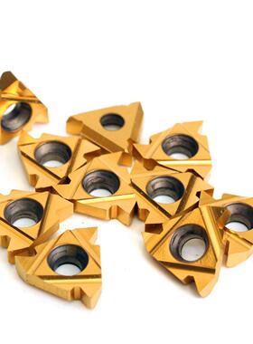 数控外螺纹刀片16ERAG60车床可转位螺纹硬质合金插入刀片金色