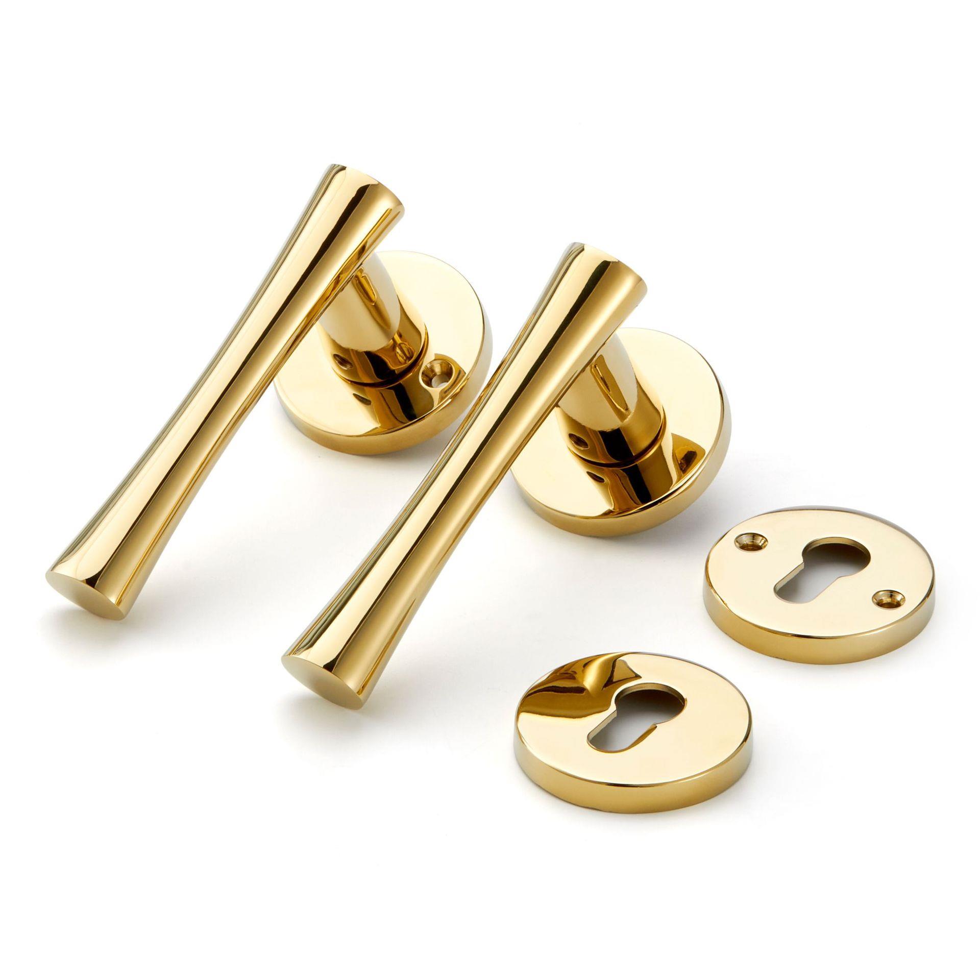 亮光分锌体锁金卧色室内房门锁铜芯磁吸静音室门合金执手锁轻奢锁