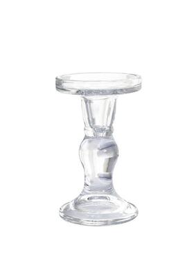 法式北欧式复古水晶蜡烛台玻璃浪漫烛光晚餐婚庆拍摄道具INS风格