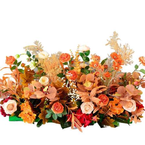 尤加利排花婚庆婚礼挂排仿真花排签到酒店橱窗软装饰商场美陈假