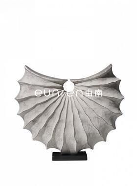 新中式创意艺术家居客厅软装饰品摆件样板房间售楼处玄关几何摆设