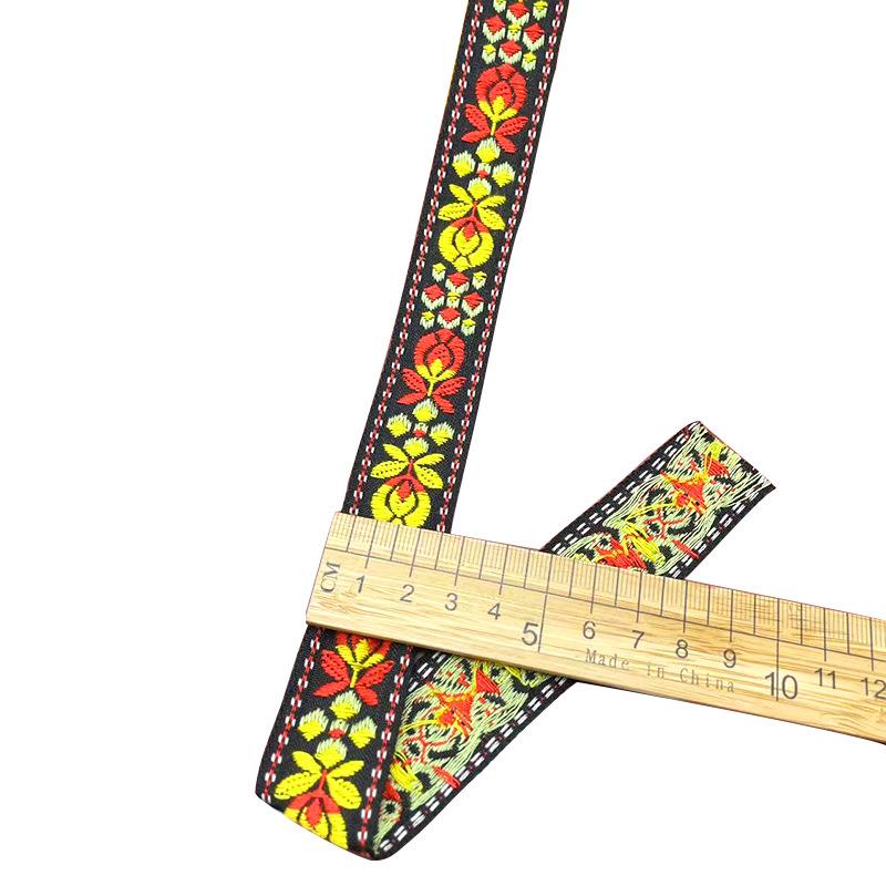 厂家现货民族风提花织带DIY服饰辅料2.5cm棉质牙边刺绣花边