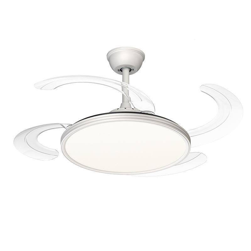 扇超薄形风扇灯全光谱护眼现隐代简约卧扇室餐厅带灯一体变频吊灯