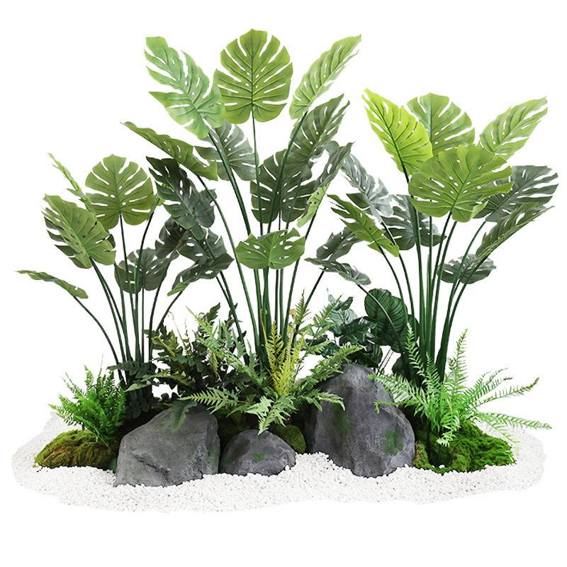 厂家北大型仿SCD真植物欧背盆栽摆假龟树仿真树橱窗件