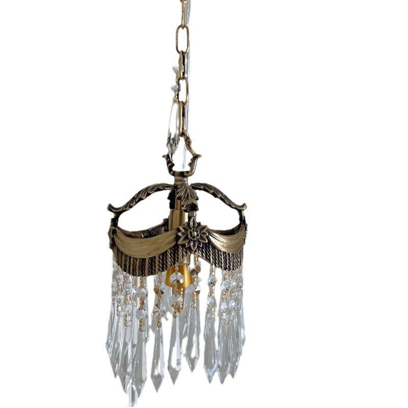 963法式复古过道灯小吊灯美楼梯酒店走廊餐式厅床头灯全铜吊酒吧