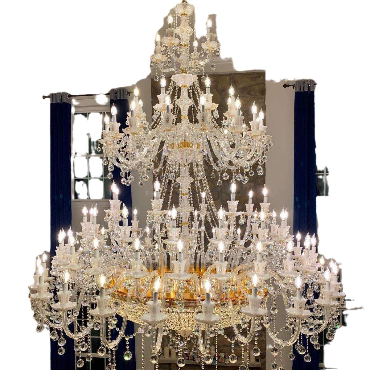 欧式水晶吊墅灯客厅灯复式楼别灯代简约酒厅店现会所大工程灯