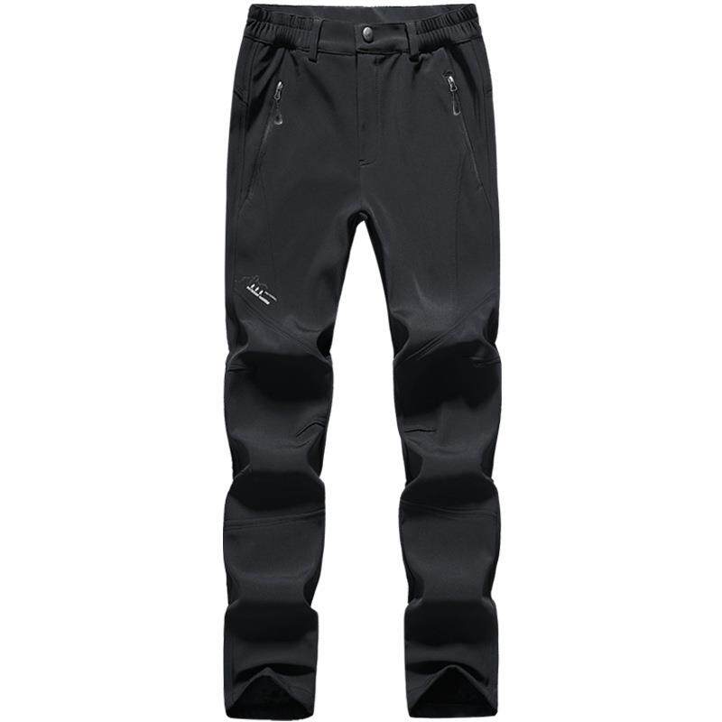 户外冲锋裤秋冬季男女加绒加厚防风防水防寒保暖登山裤抓绒滑雪裤