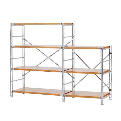 日式落地置物架厨房收纳展示架简约书房书架阳台花架多层储物架