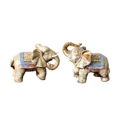 厂家直销陶瓷高温窑变釉小象工艺品家居小象摆件3315-24工艺品